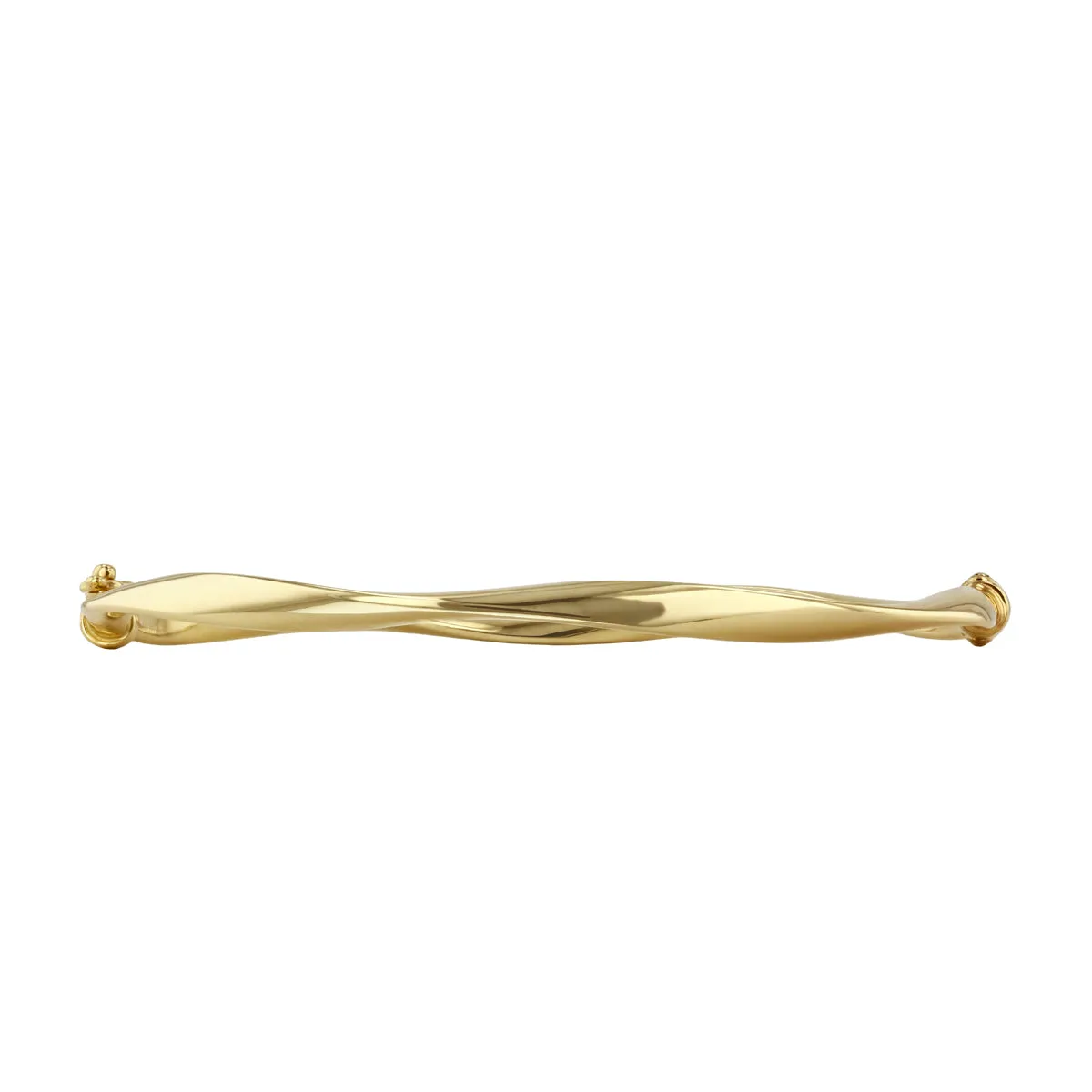 Soleil Collection Twisted Bangle | 9K Solid Yellow Gold