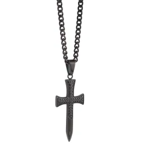 Studded Sword Cross Pendant