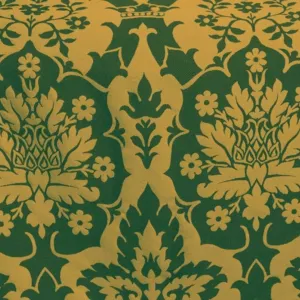 Van der Weyden Silk Brocade - Green & Gold