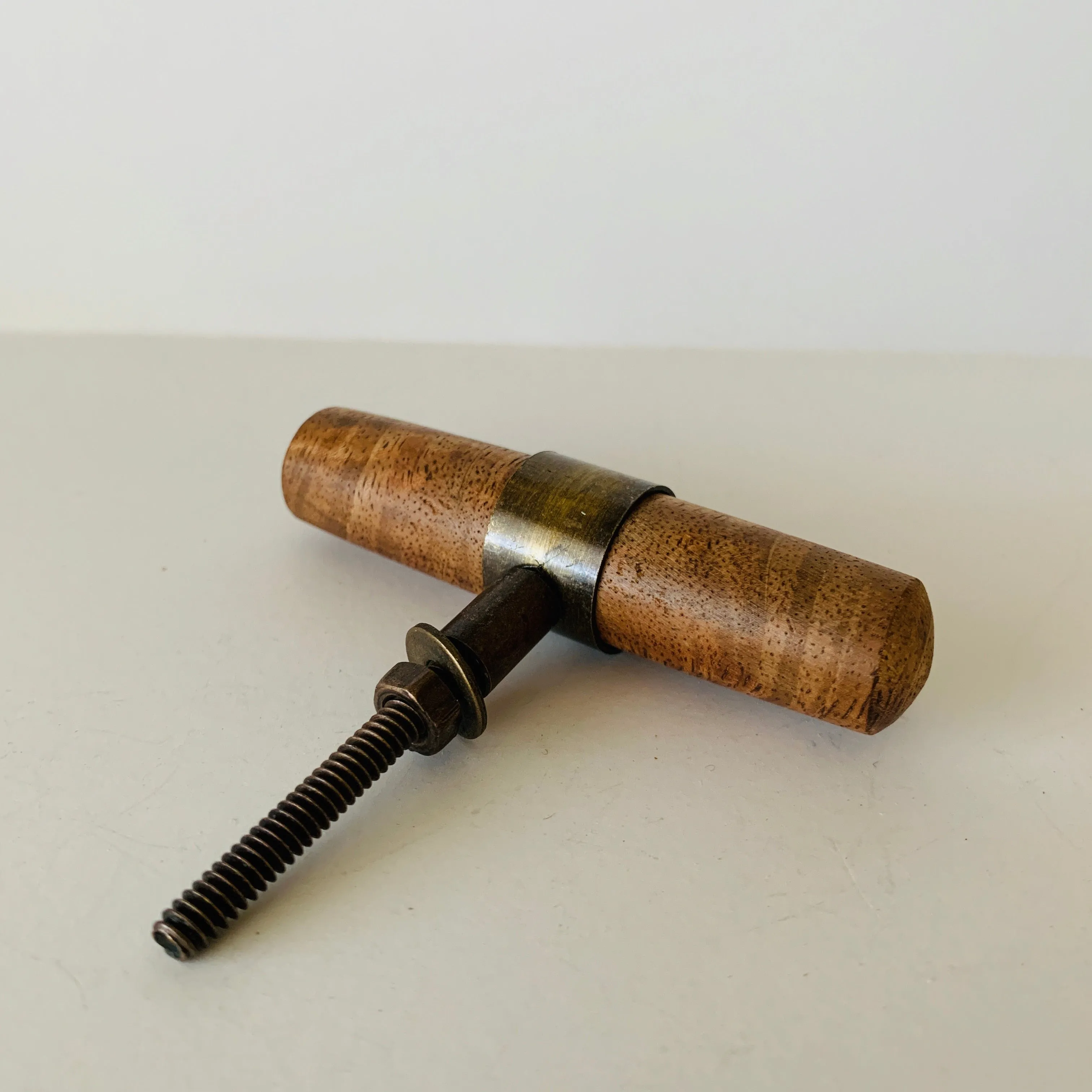 Wood T-Bar Handles Cabinet Knobs Furniture Pulls Rustic 3-Inch