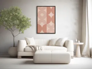 XL Pink Boho Framed Canvas Art